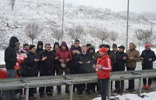 Havza’da kazanın olduğu yerde anma