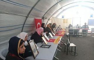 HDP önünde PKK tarafından kaçırılan oğlunu...