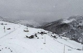 Karla kaplı yaylalarda muhteşem görüntüler