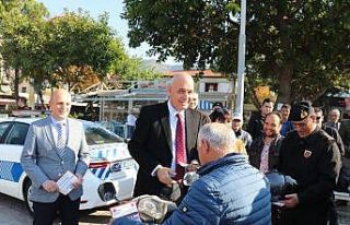 Kaymakam Aksoy denetime katıldı, kasksız sürücüleri...