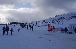 Keltepe kayak merkezi ilgi odağı oldu