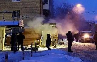 Rusya’da otelin yanından geçen sıcak su borusu...