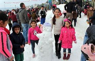 Sahilde 250 ton karla festival