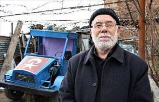 Şehit Babası hurdalardan "mini kamyonet"...