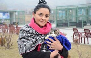 Tek ayağı olmayan kediyi sahiplendi