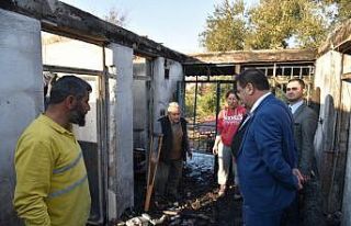 Yangın mağduru aileye yardım eli