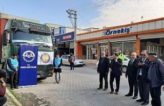 Yardım tırı yola çıktı