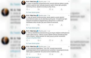 YÖK Başkanı Saraç: “Yabancı uyruklu öğretim...