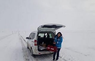 Zorlu kış şartları Evde Sağlık Hizmetleri Ekibini...