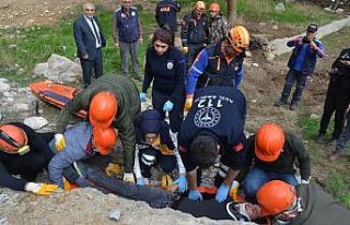 Arama ve kurtarma tatbikatı gerçeğini aratmadı