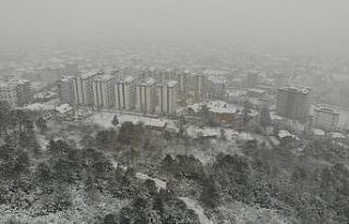 Aydos Ormanı’nda hayran bırakan kar manzarası...