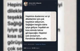 Abdurrahim Albayrak: "Sağlığım her gün daha...