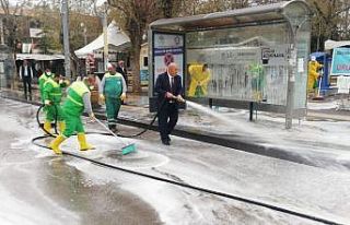 Adıyaman’da cadde ve sokaklar köpüklendi