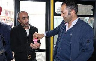 Ağrı’da halk otobüslerinde korona virüsü önlemleri