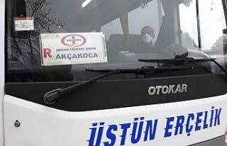 Akçakoca’da polisten otobüslerde korona virüs...