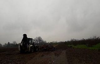 Akınlar mahallesinde dolgu çalışması yapıldı