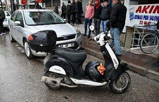 Aksaray’da otomobil motosiklete çarptı: 1 yaralı