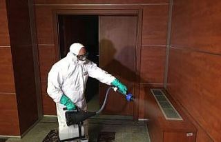 Anadolu Adliyesi’nde korona virüs temizliği