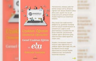 Anadolu Üniversitesi’nden uzaktan öğrenim dönemi...