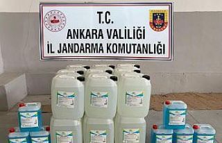 Ankara’da 395 litre kaçak antiseptik dezenfektan...