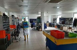 Aydın’da kamu binaları dezenfekte ediliyor