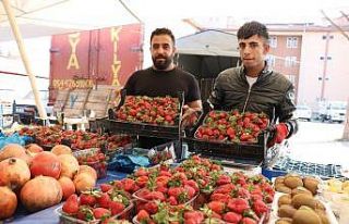 Bahar meyveleri tezgahlardaki yerini aldı