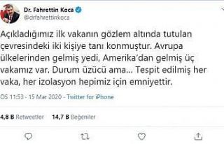 Bakan Koca: "Avrupa’dan 7, Amerika’dan gelmiş...