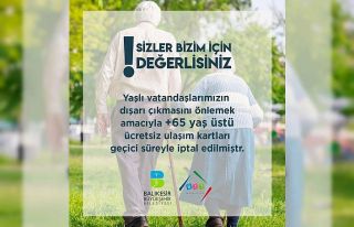 Balıkesir’de 65 yaş üstüne ücretsiz toplu ulaşım...