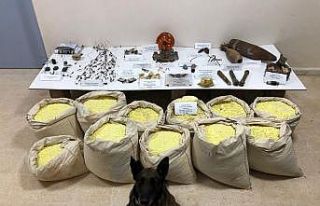 Barış Pınarı bölgesinde yüzlerce kilo patlayıcı...