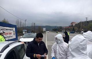 Bartın’a diğer illerden gelenlere sağlık taraması