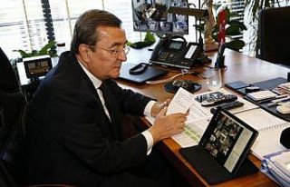 Başkan Batur TBB toplantısına video konferans ile...