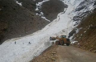 Batman’da köy yoluna çığ düştü