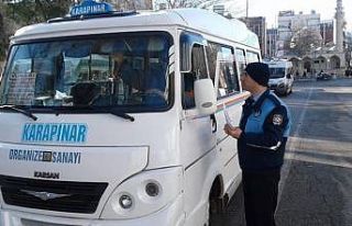 Belediye, şehir içi minibüslerini denetledi