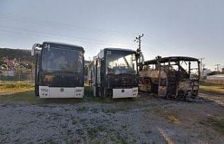Bodrum’da 2 otobüs cayır cayır yandı