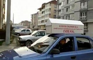 Bolu’da, aracına bağladığı tabutla ‘evde...