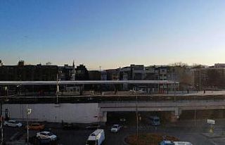 Boş kalan Marmaray istasyonları havadan görüntülendi