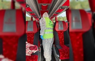 Boyabat Otogarı dezenfekte edildi