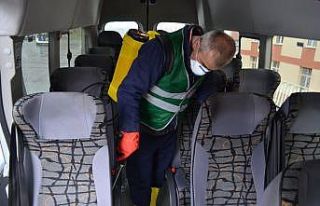 Bünyan’da toplu taşıma araçları dezenfekte...