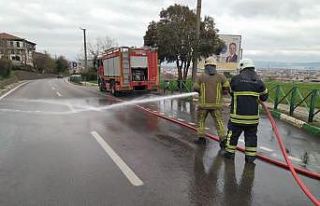 Bursa sokaklarında ‘Covid-19’ temizliği