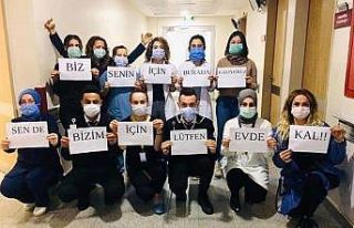 Bursalı sağlıkçılardan vatandaşlara ’Evde...