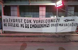 Bursaspor taraftarlarından sağlık çalışanlarına...