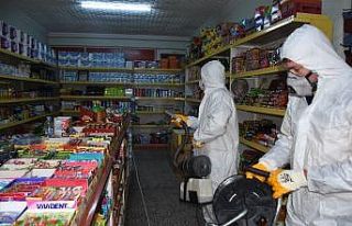 Büyükşehir belediyesi ilçeleri dezenfekte ediyor
