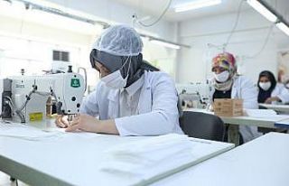Büyükşehir GASMEK kurslarında maske üretimine...