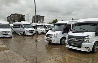 Çarşamba’da dolmuş ve servis araçları dezenfekte...