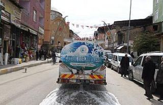 Çatak’ta korona virüse karşı dezenfeksiyon çalışması