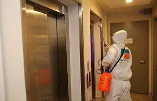 Çekmeköy’de korona virüse karşı asansörler...