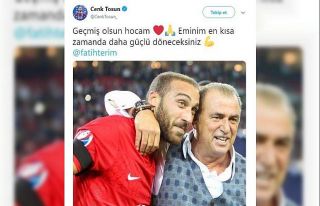 Cenk Tosun’dan Fatih Terim’e geçmiş olsun mesajı
