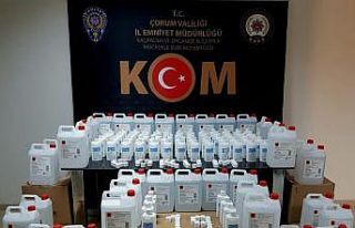 Çorum’da sahte dezenfektan üreten 1 kişi gözaltına...