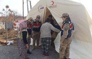 Deprem hasar tespit çalışmasına korona virüs...