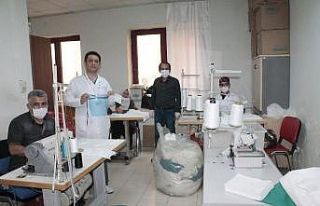 Diyarbakır’da hastane, çalışanları için maske...